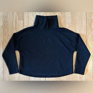 Danskin Women's Black Long Sleeve Ridge Cowl Neck Pullover, Size Small